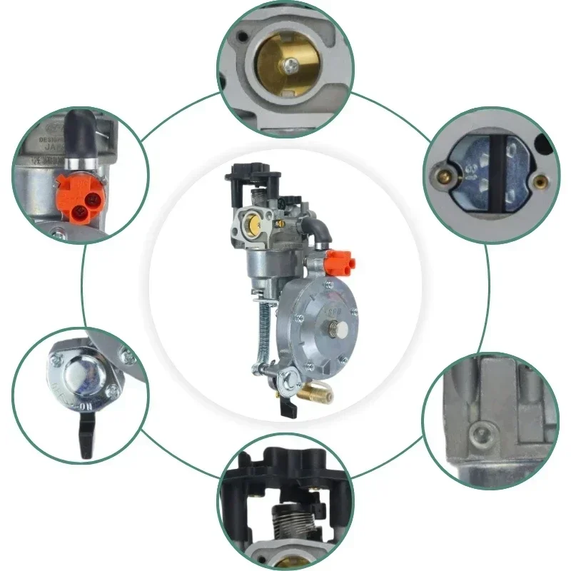 Nuevo carburador generador 168F GX160 GX240 para gas natural y gasolina, inversores de un solo cabezal y doble cabezal, se puede seleccionar