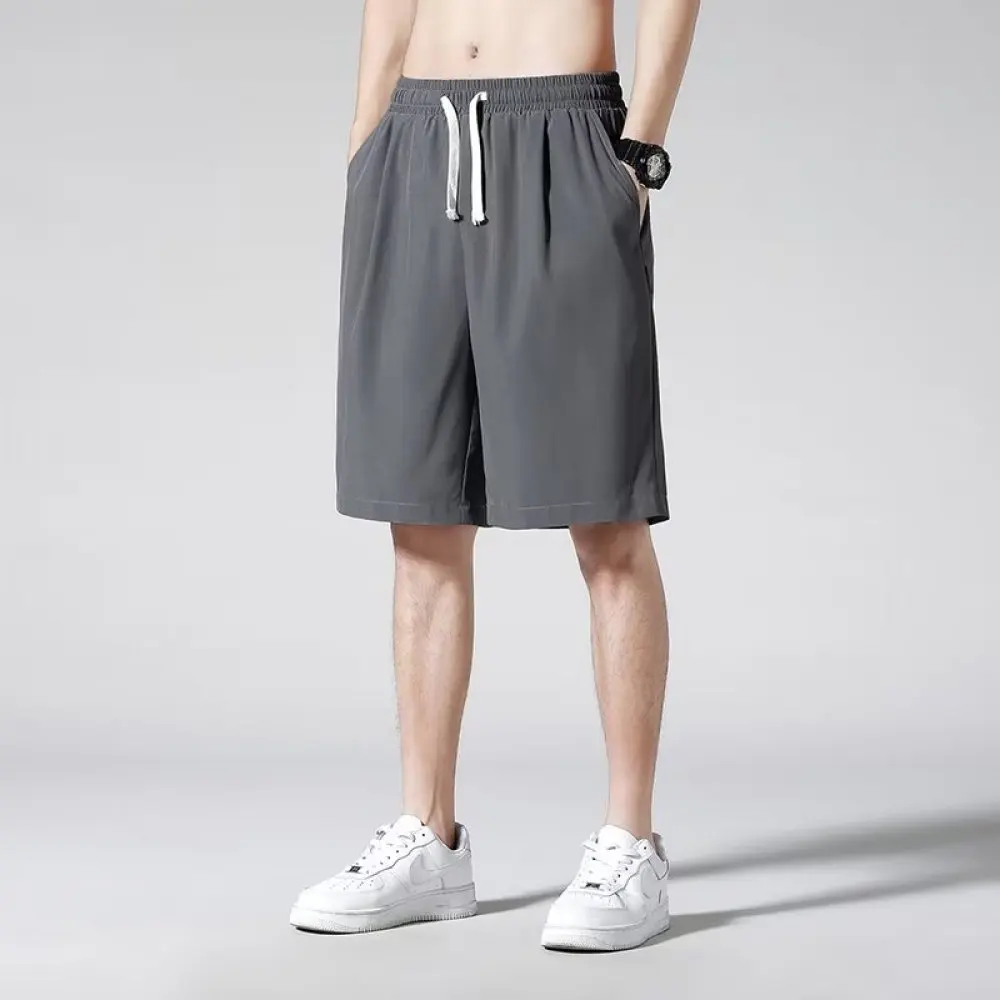 Mens Quick Dry Running Shorts Breathable Summer Sportwear Casual Loose Elastic Waist Training Fitness Activewear Gym Trousers