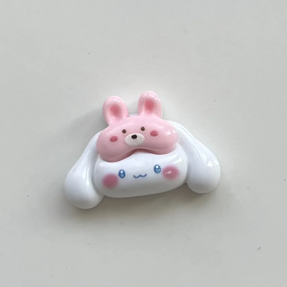 Cabujones de resina de dibujos animados de sanrio, serie miniso, 5 piezas, materiales para manualidades, fabricación de joyas