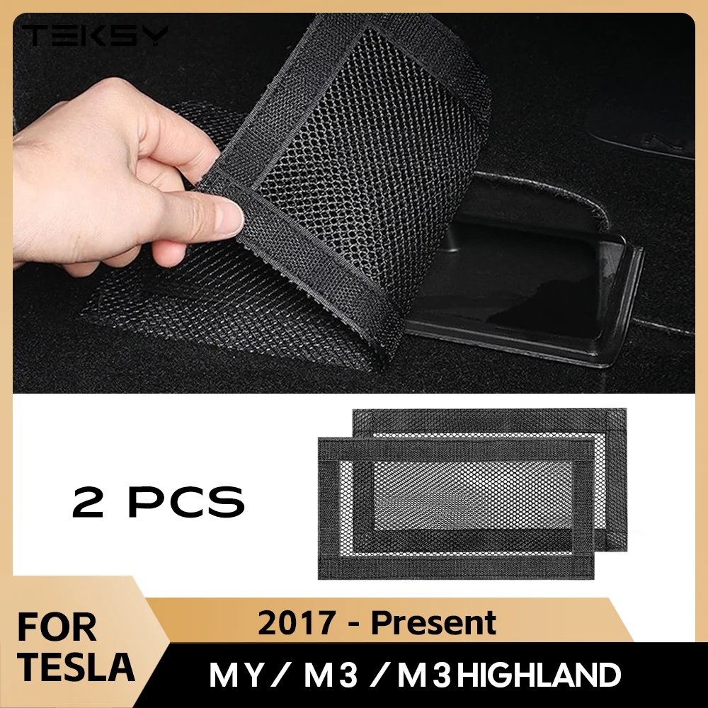 Cubierta de ventilación para Tesla Model Y 3 Highland 2024, Protector de salida debajo del asiento, accesorios interiores de malla antipolvo antibloqueo, 2 uds.