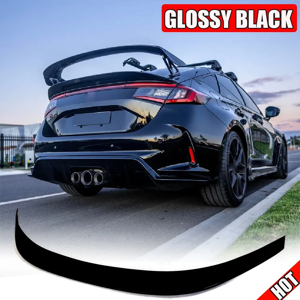 For Honda Civic Type R FL5 2022UP GLOSSY BLACK Rear Trunk Spoiler HighKick Wing