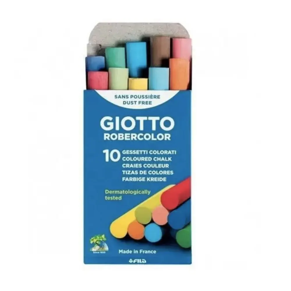 Giz Escolar GIOTTO Colorido C/10 Unds