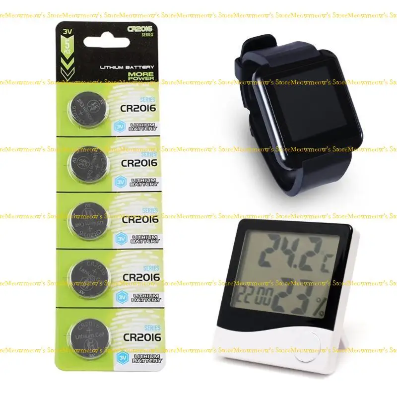 W91A 5/10Pieces CR2016 리튬 배터리 CR2016 리모컨 및 장난감 용 배터리