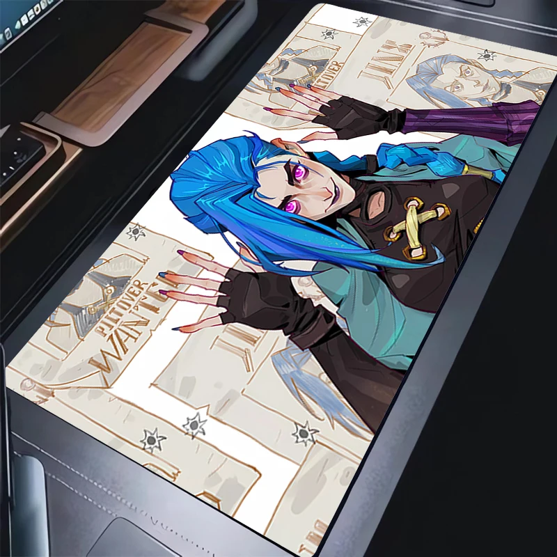 Jinx Mouse pad large gamer keyboard pad non-slip laptop desk pad computer accessories PC carpet Anime Game LOL Mousepad XL XXL