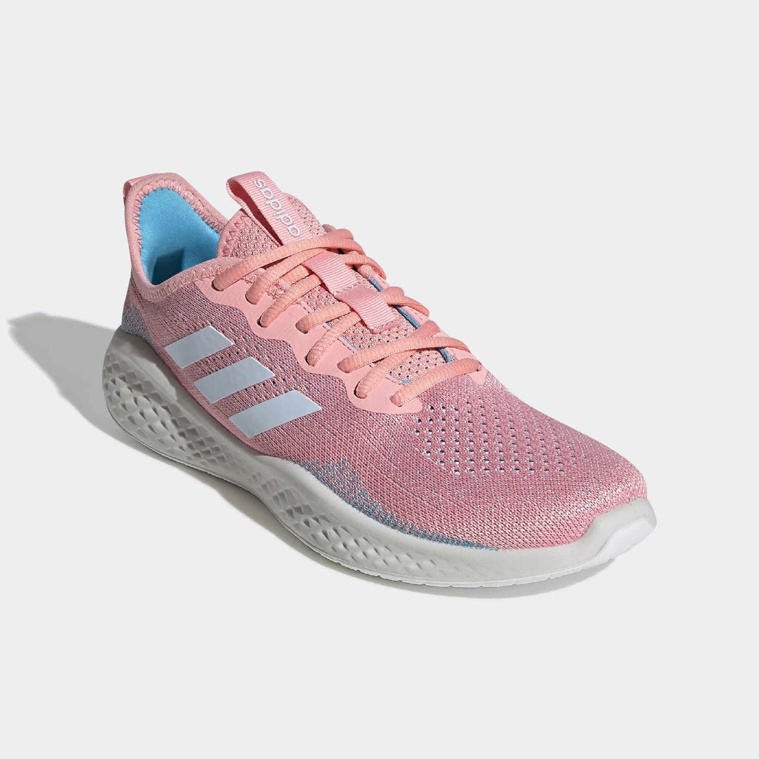 حذاء الجري Adidas الأصلي للموسم الجديد باللون الوردي وخفيف الوزن وجيد التهوية EG3670
