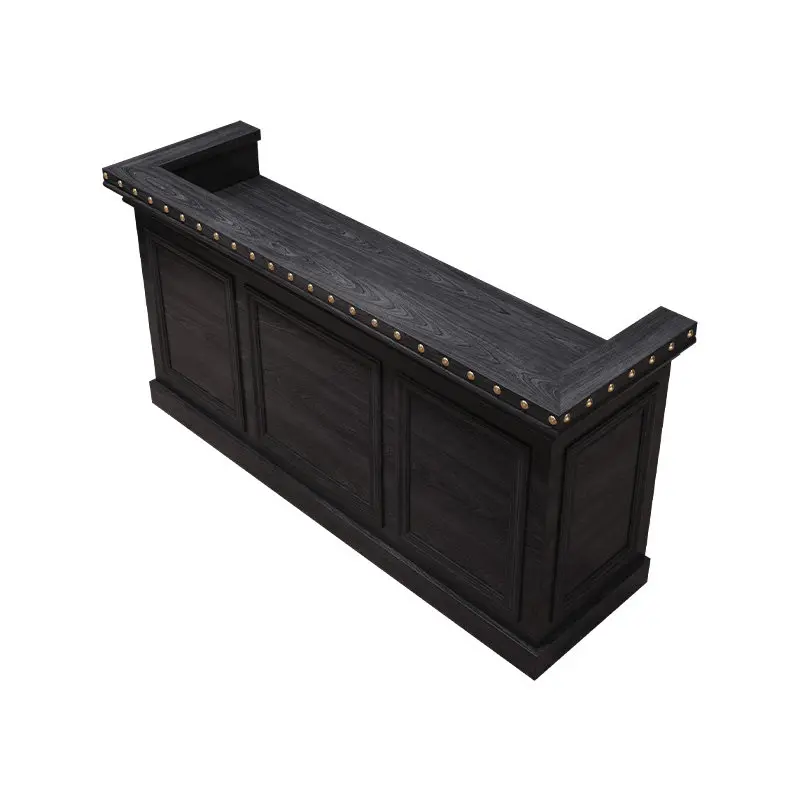 Vintage industrial style checkout page Bar Barber Shop Clothing Shop Reception Desk Restaurant Hotel Black Bar Table