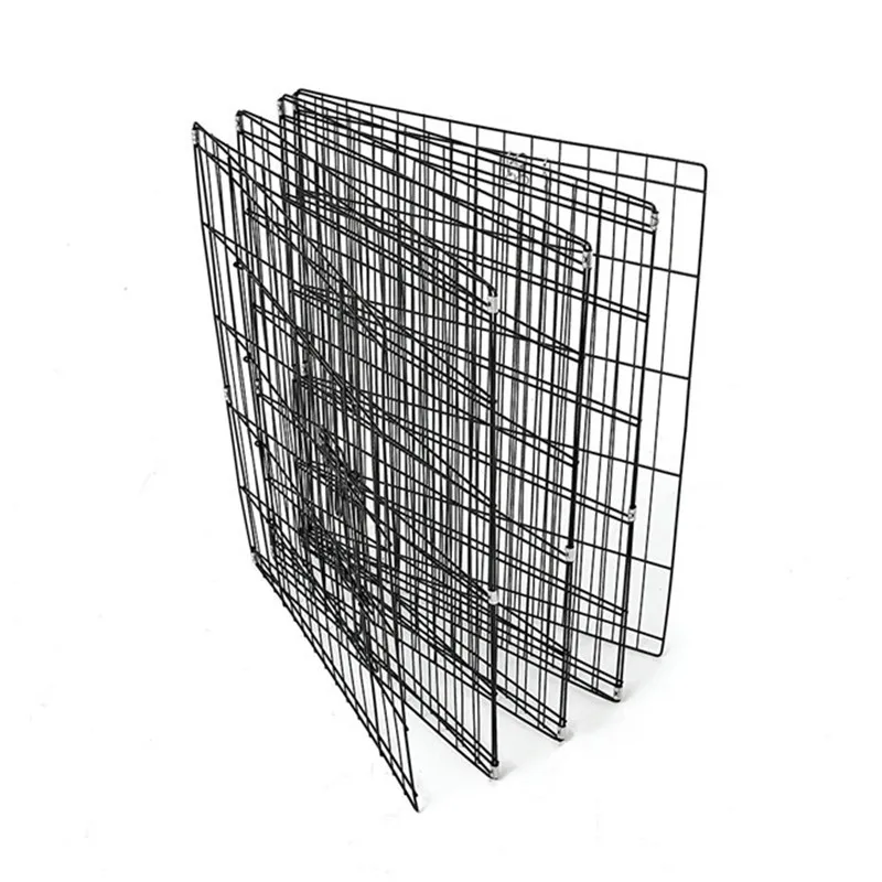 Imagem -05 - Metal Foldable Playpen com Portão Pet Fence Indoor Enclosure Pen Outdoor Jardim Pátio Pequenos Animais Cão Gato 76x61cm