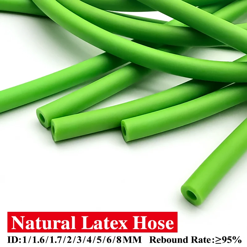 High Tension Natural Latex Rubber Hose ID1.6-12mm Freeze Resistant Durable Tube For Slingshot Speargun Hunting & Daily Craft Use