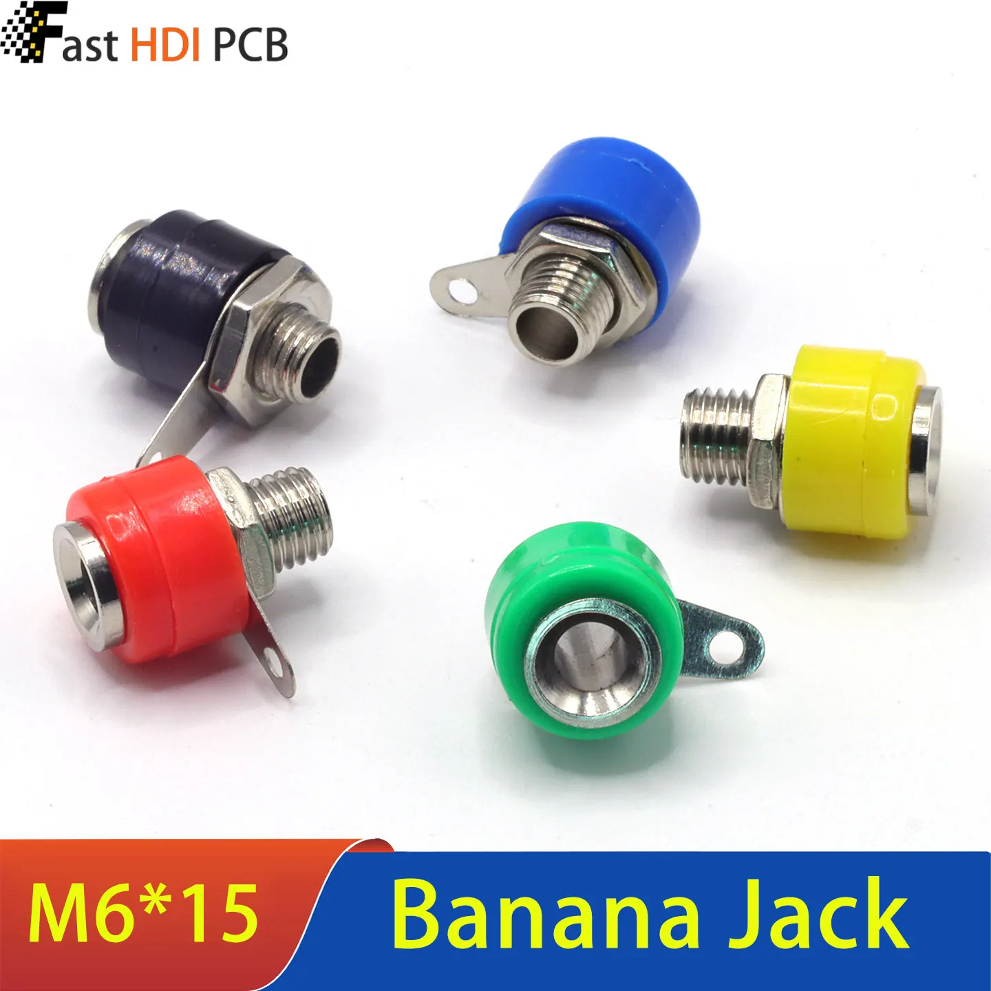 4mm Banana Jack Panel Mount Solder Type 19A 60VDC Nickel Plated Brass 8mm Hole Binding Post for Speaker Amplifier Test Equipment