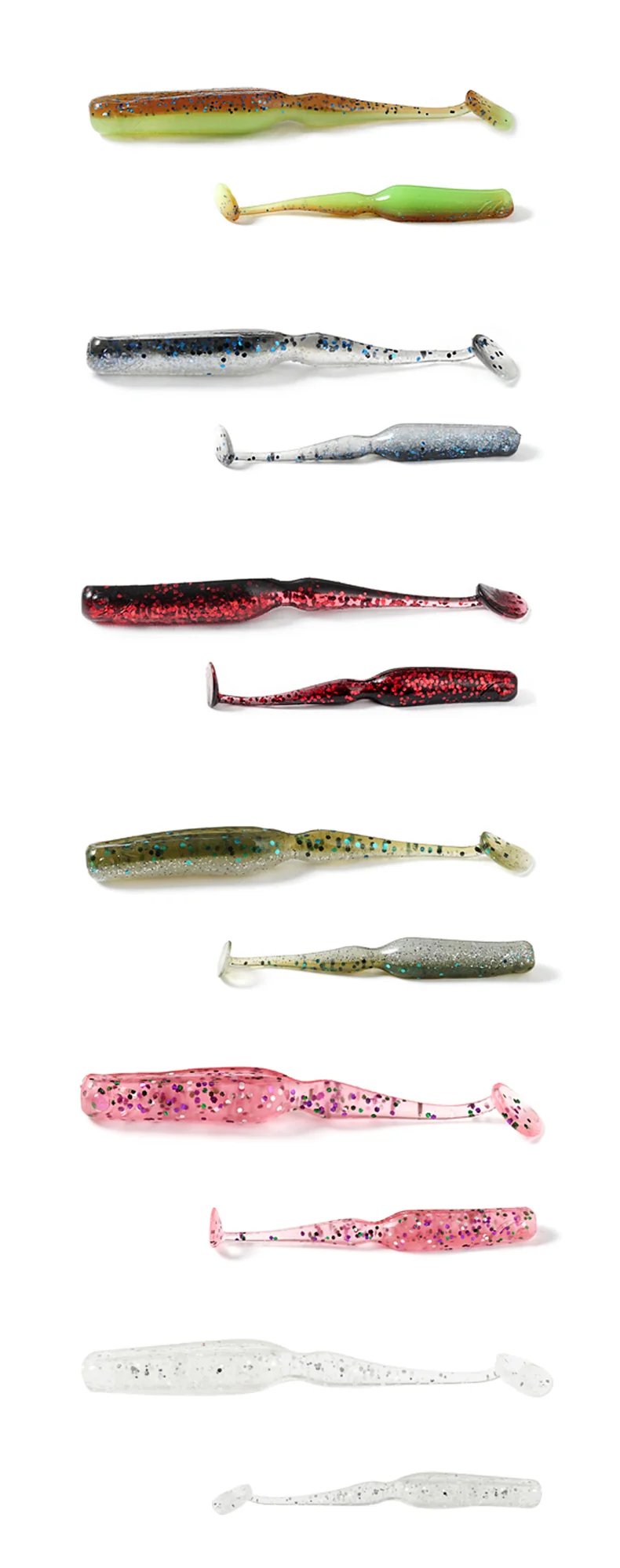 SUNMILE Swing Bait 7 cm Angelköder Künstliche Köder Wobbler Weiche Köder Shad Karpfen Silikon Angelköder – Detail 5