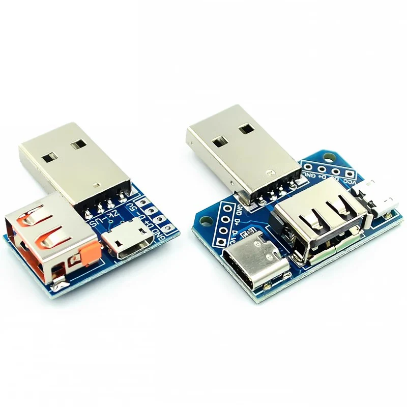 USB Head Switchboard Male USB Connector to Type-c Micro Female USB 2.54-4P transfer test board USB adapter plate XY-USB4