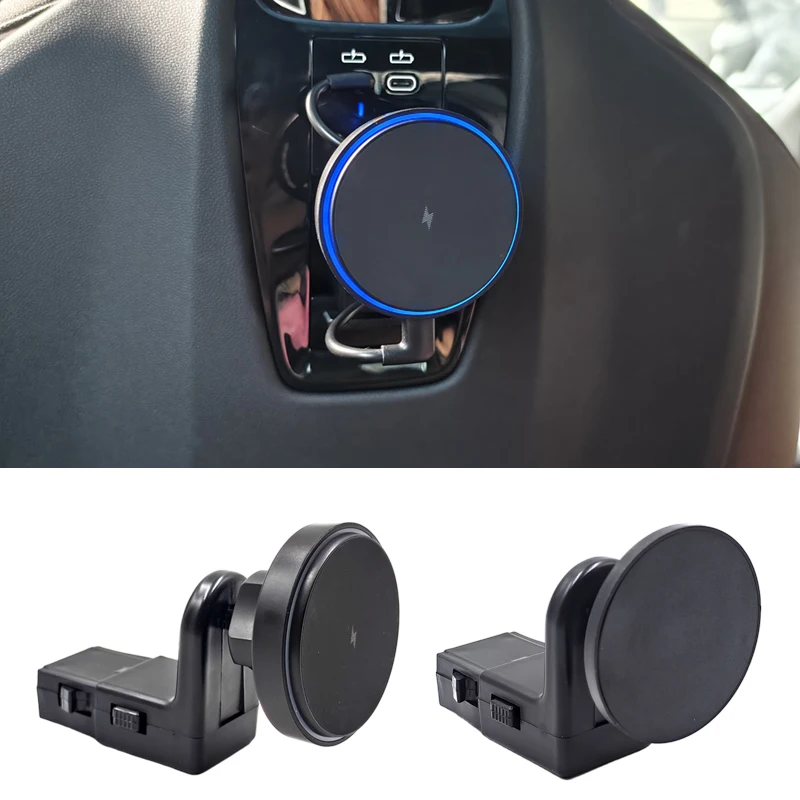 For BMW X7 X6 X5 X3 I5 I7 IX 2023 2024 2025 Car Wireless Charger Seat Pad Phone Magnetic LED Holder Stand Trim Accessories