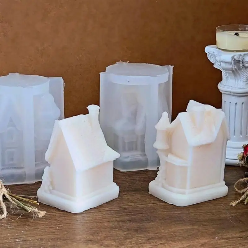 Silicone Castles Mold for Plaster Ornament Sturdy and Reusable Ornament Mold for Home Decors and Educational Activities