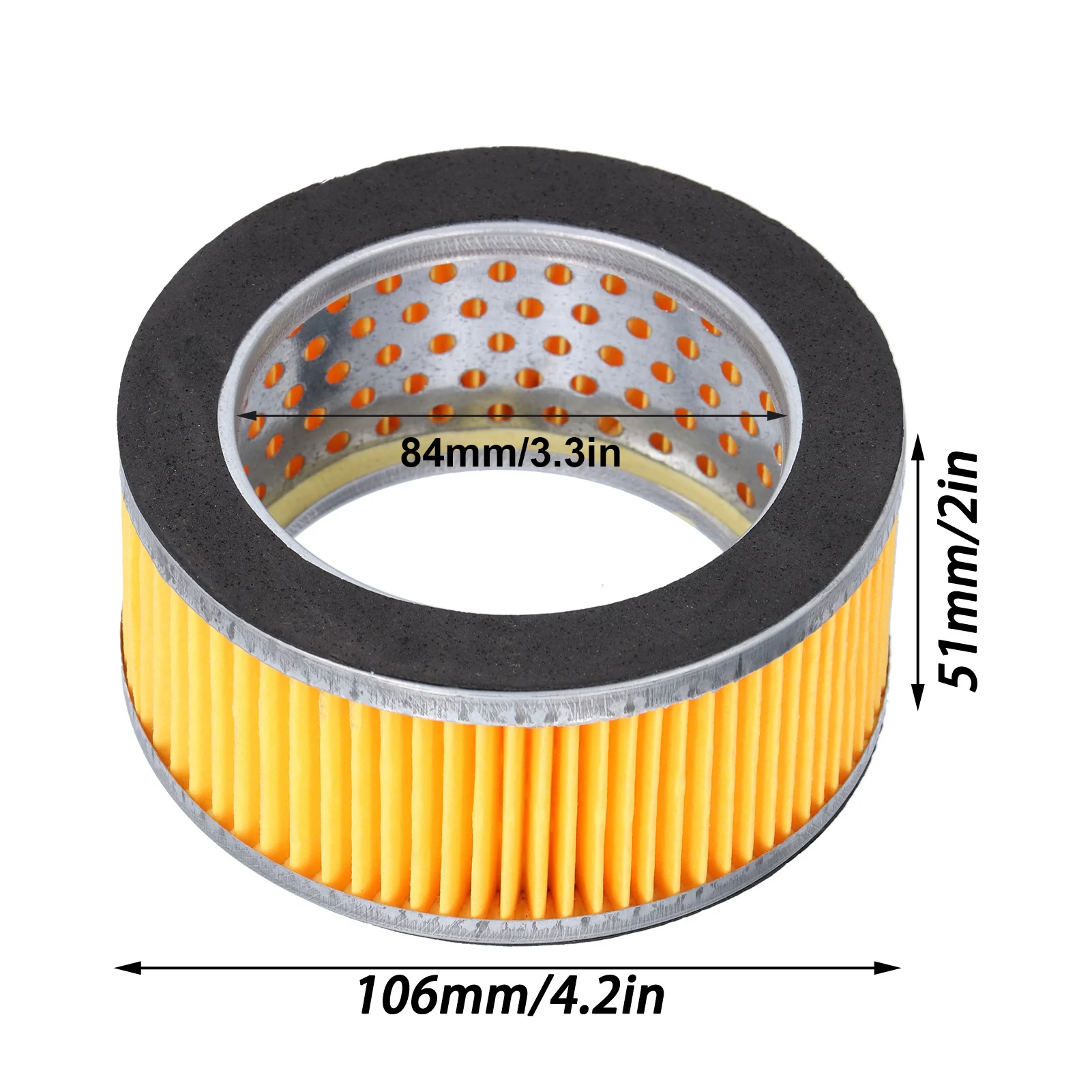 5Pcs Piston Air Compressor Filter Inner Element Inside Silencer Equipment 106x84x51mm