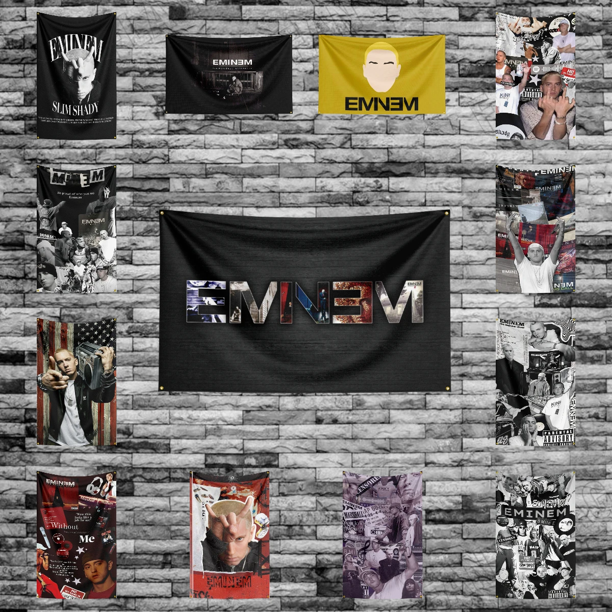 3x5 Ft Rapper Eminems Flag Polyester Digital Printing Banner for Bedroom Wall Art Out Door Tapestry Decoration