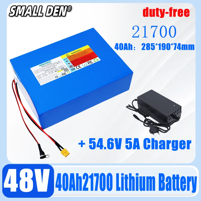 Brand new 48v 40ah 13S8P 21700 lithium battery pack 1500W various types of transportation mobile batteries, customizable 30A BMS