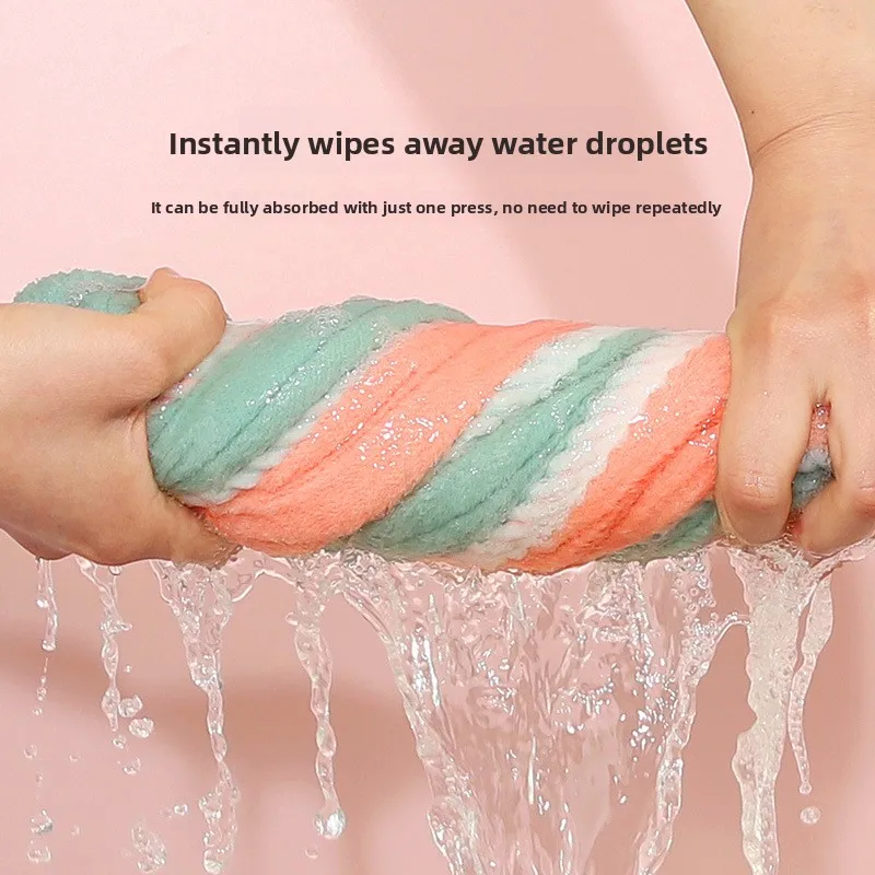 قبعة شعر فيروسية جافة سميكة بطبقة مزدوجة للنساء - منشفة تغليف الشعر فائقة الامتصاص وغير قابلة للانفخ وسريعة الجفاف