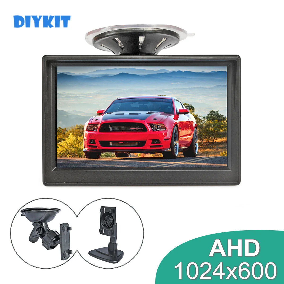 

DIYKIT 5inch AHD Car Rear View Monitor Inside Parking Backup HD Monitor with Suction Cup Bracket for MPV SUV Horse Lorry