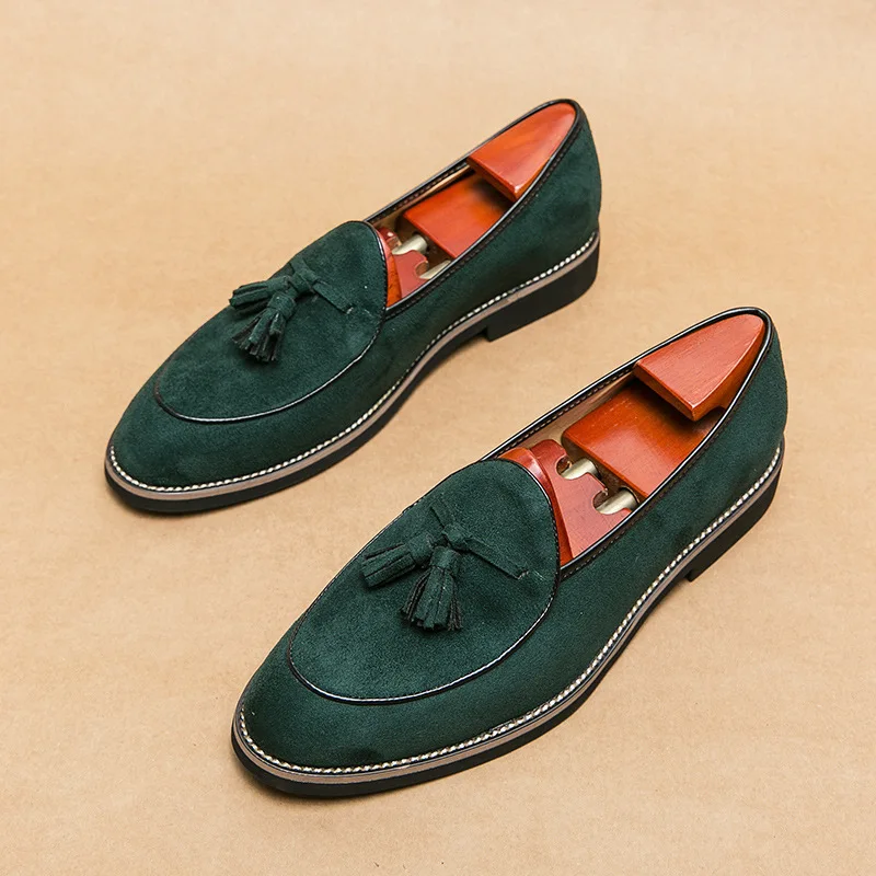 New Men\'s Casual Loafers Driving Shoes Moccasin Fashion Male Comfortable Autumn Leather Shoes Men Lazy Tassel Dress Shoes