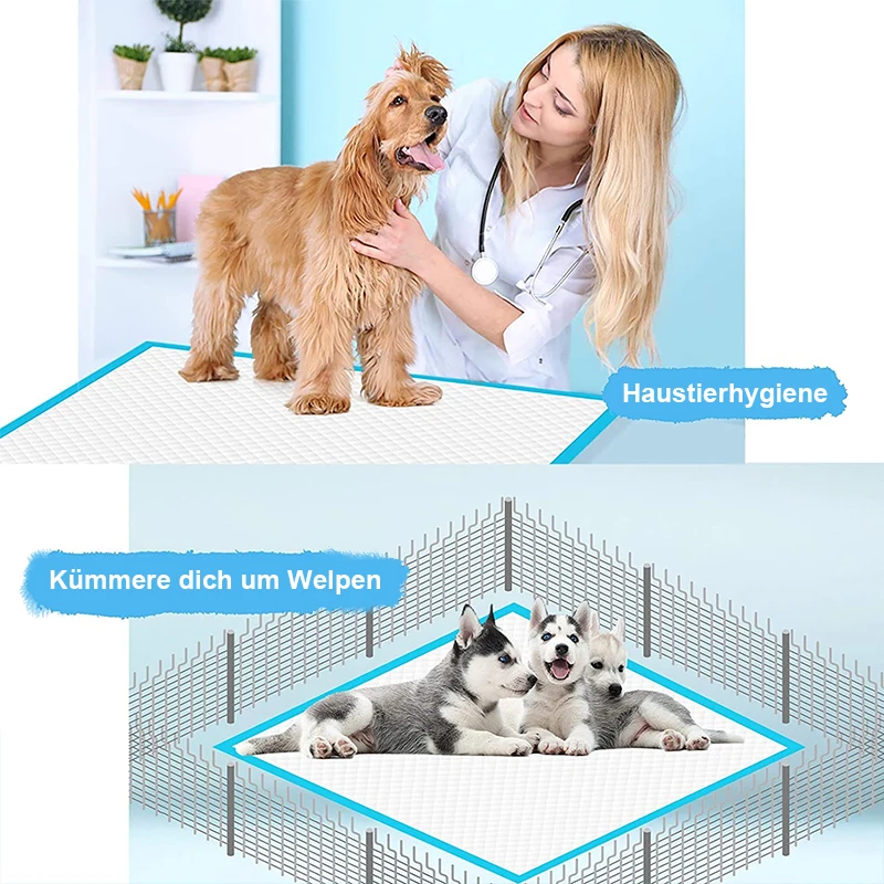 100pc Pet diapers 33*45cm Cats Dog Diapers Super Absorbent Pet Diaper Dog Pee Pad Quick dry Disposable Urine Nappy Mat view 4