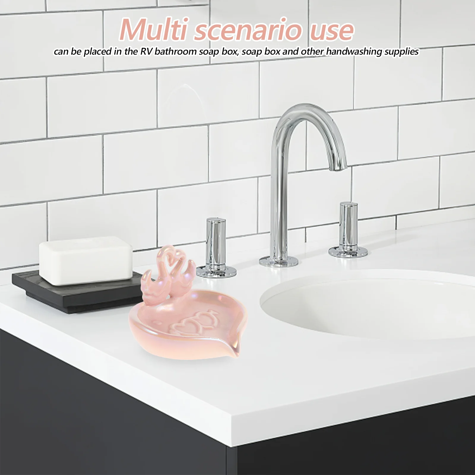 

Bathroom Soap Dish Kitchen Cleaning Sponge Holder Draining Countertop Organizer Tray Duck