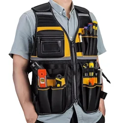 Multifunctional Tool Vest Bag Organizer Tools Pouch Hammer Holder Screwdriver Wrench Electrician Woodworking Bag Fishing Toolbag