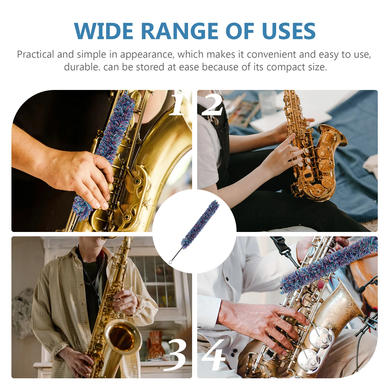 

Convenient Saxophone Cleaning Brush Compact Size Easy To Store Maintenance Tool For Saxophone Parts