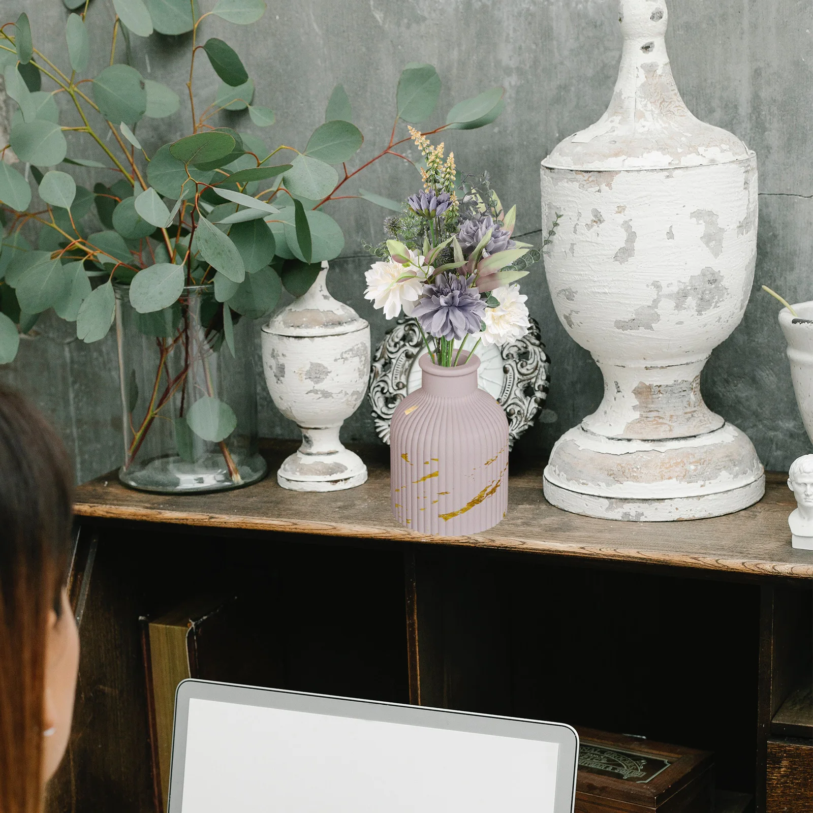 

1Set Flower Vase Silicone Mold Durable DIY Epoxy Resin Vase Mold Smooth Inner Surface Easy Release for Handcraft Decor