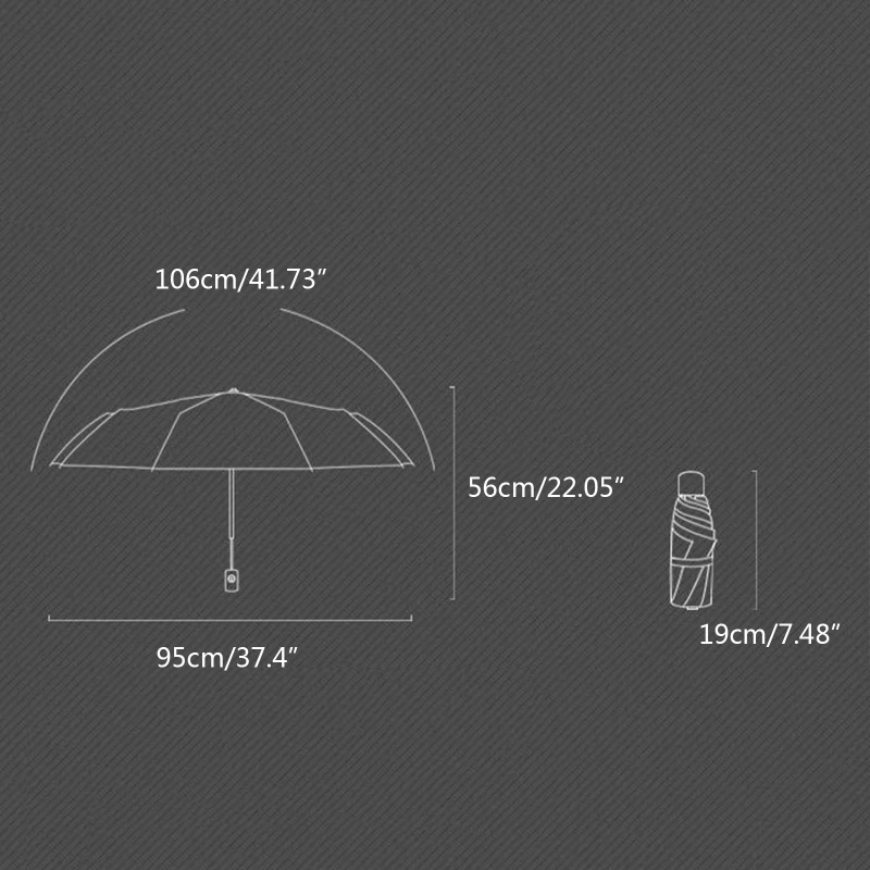 Petit parapluie poche robuste coupe-vent pour léger portable