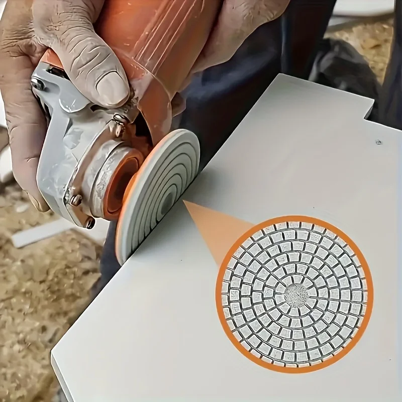 1pc 3-inch Polishing Pad, Dry and Wet Dual-Use Grinding Disc, Used for Polishing Marble, Granite, Concrete, Countertop Stones