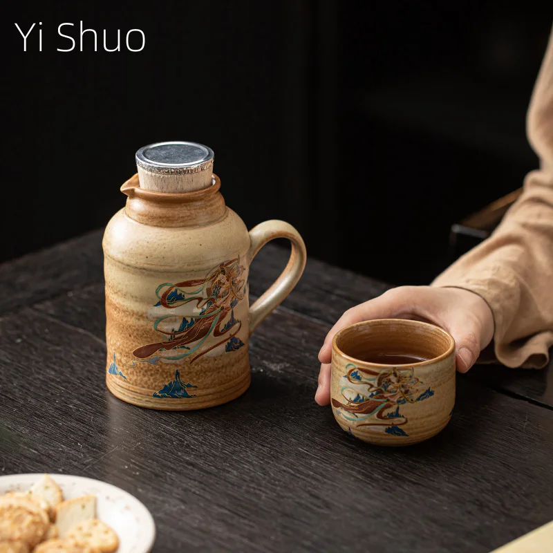 Dunhuang Small Insulation Pot Household Stuffy Teapot Small Capacity Teapot Kung Fu Tea Utensils Thermos Tea Kettle