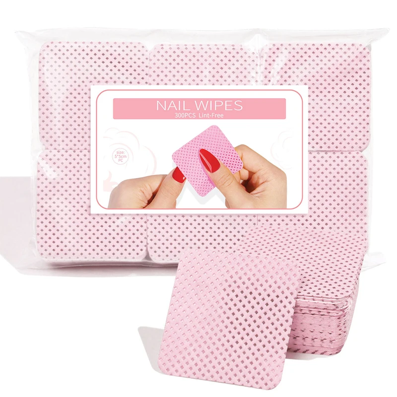 Lint-free Nail Polish Remover Napkin Cotton Wipes Paper Pads UV Gel Dust Cleaner Cleaning for Manicure Tool Nail Remover