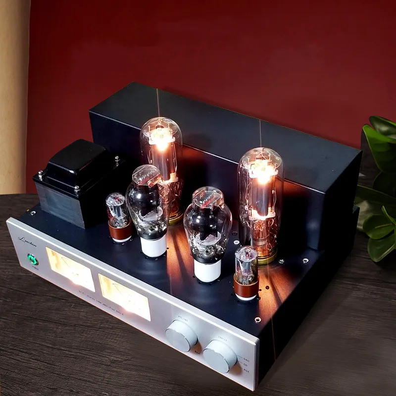 LaoChen 300B push 845 audiophile Tube Amplifier Single-Ended Class A Amp with VU meter OldChen