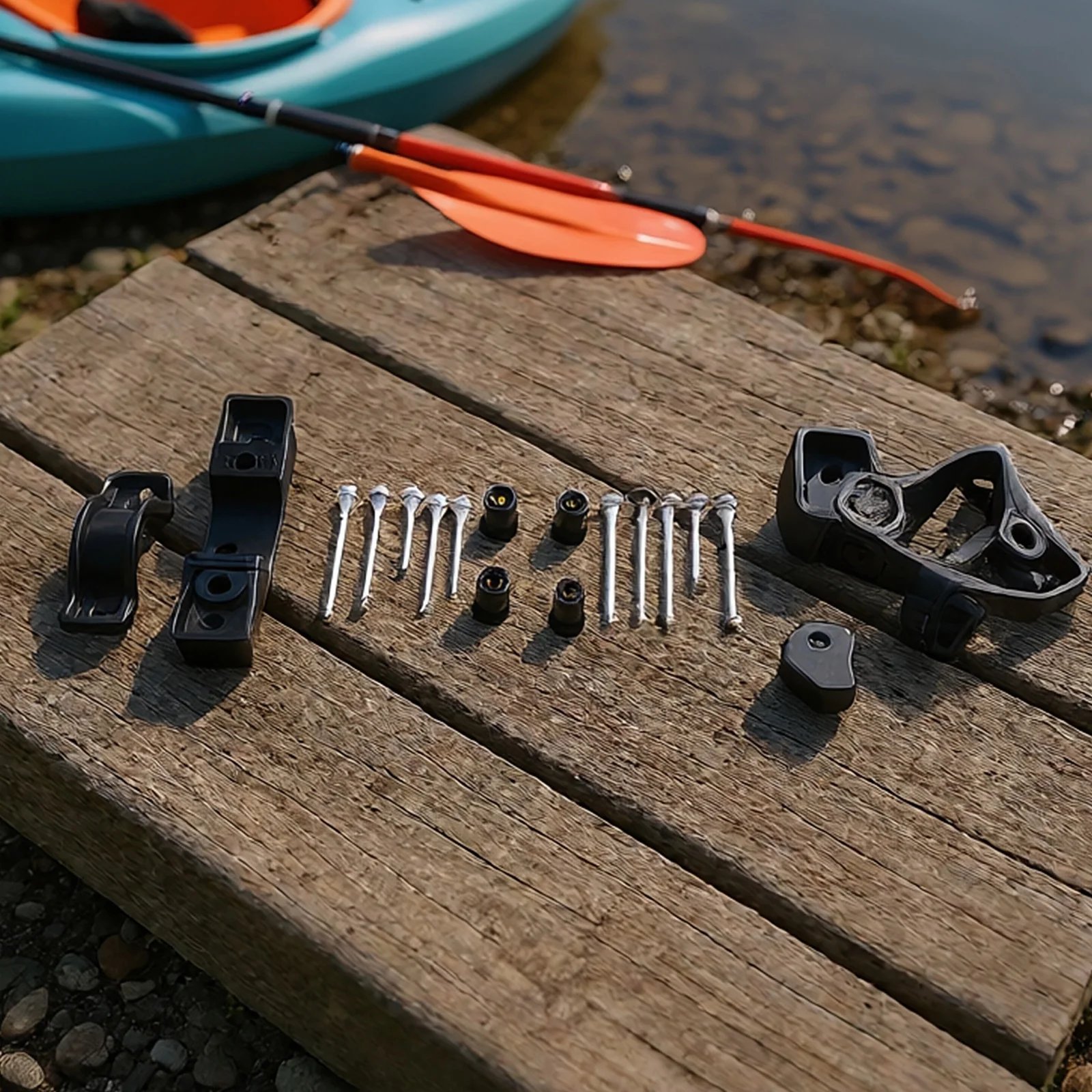 New Practical Mounting Brackets Holder Pole Clip Replacement Versatile Use Reliable 2Pcs Accessories Black Boat