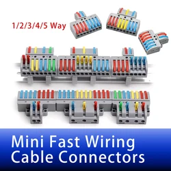 SPL Connector Mini Wiring Cable Connectors 1/2/3/4/5 Way Universal Compact Splitter Electrical Conductors Push-in Terminal Block