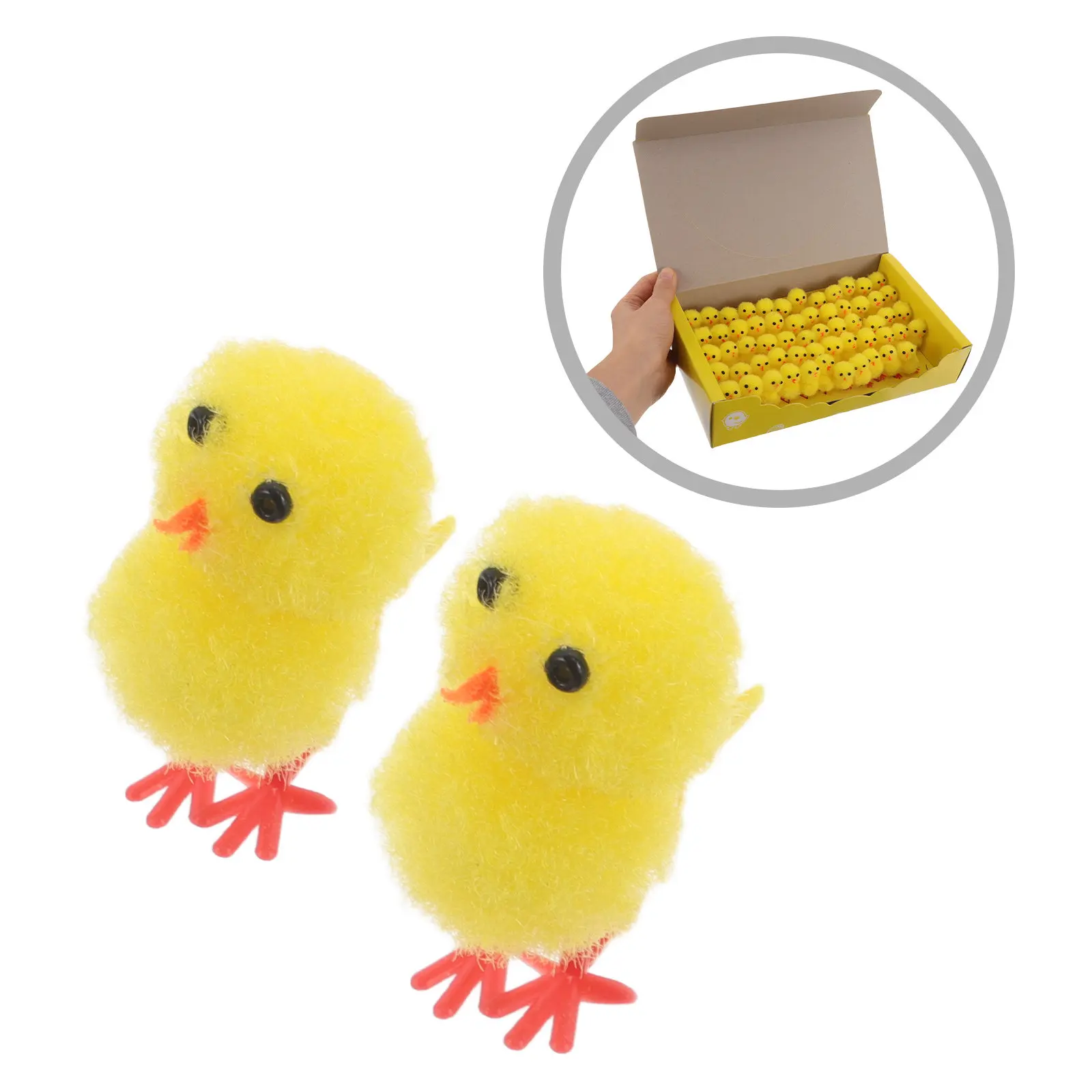60Pcs Mini Easter Chicks Small Yellow Realistic Spring Decorations Easter Party Basket Filler Cake Toppers Decorative Chicks