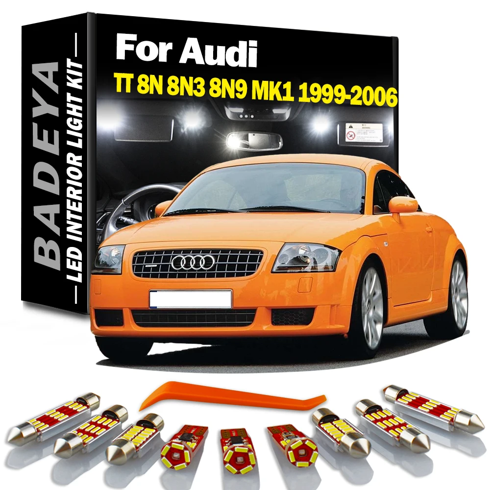 10 шт. Canbus для Audi TT TTS 8N 8N3 8N9 MK1 1999 2000 2001 2002 2003 2004 2005 2006 Автомобильный светодиодный комплект внутреннего освещения