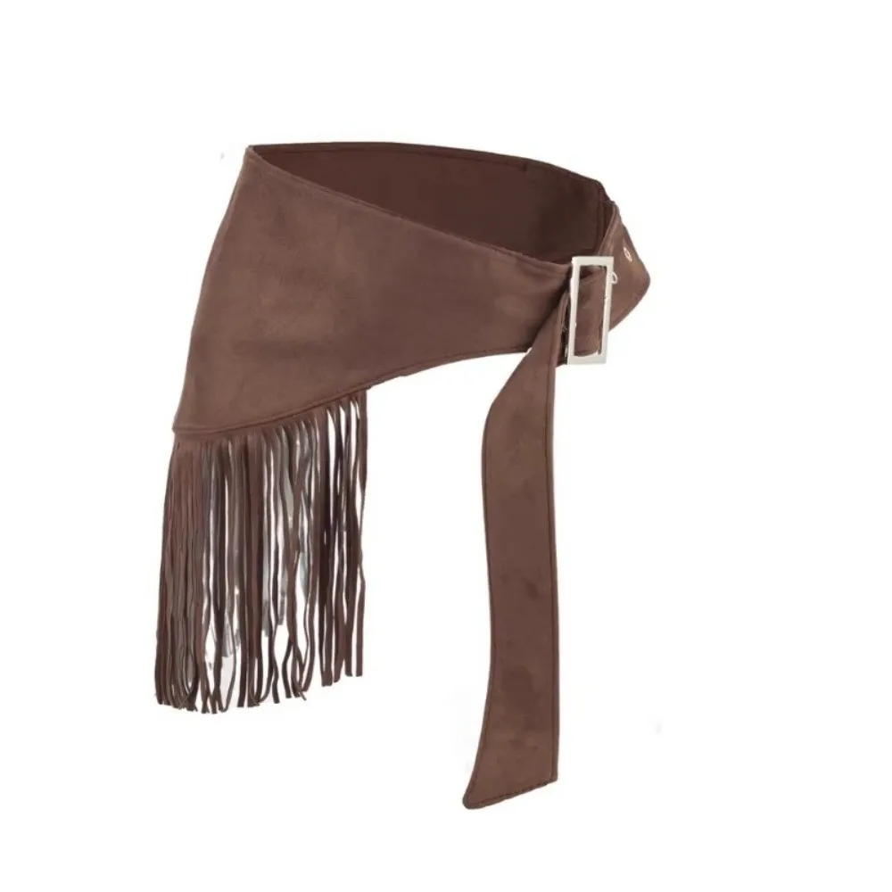 

Роскошный винтажный пояс с кисточками, треугольный пояс в ковбойском стиле с бахромой, однотонный пояс для женщин