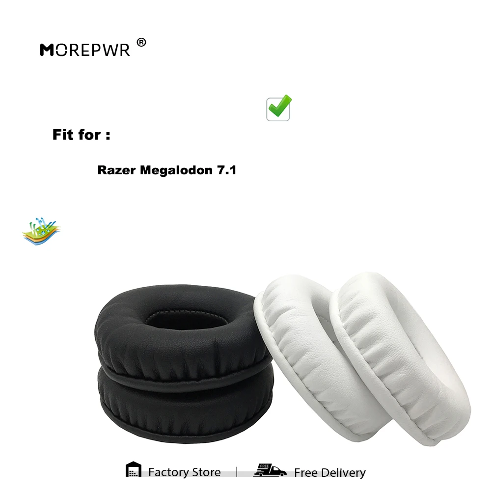 

Morepwr новые обновленные Сменные амбушюры для Razer Megalodon 7,1, запчасти для гарнитуры, Кожаная подушка, бархатный чехол для наушников