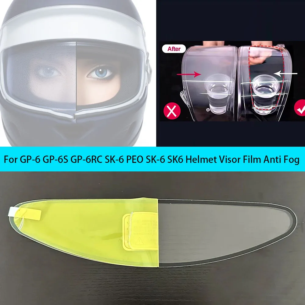 

Helmet Visor Film Anti Fog For GP-6 GP-6S GP-6RC SK-6 PEO SK-6 SK6 Motorcycle Helmet Antifog Lens Film Accessories