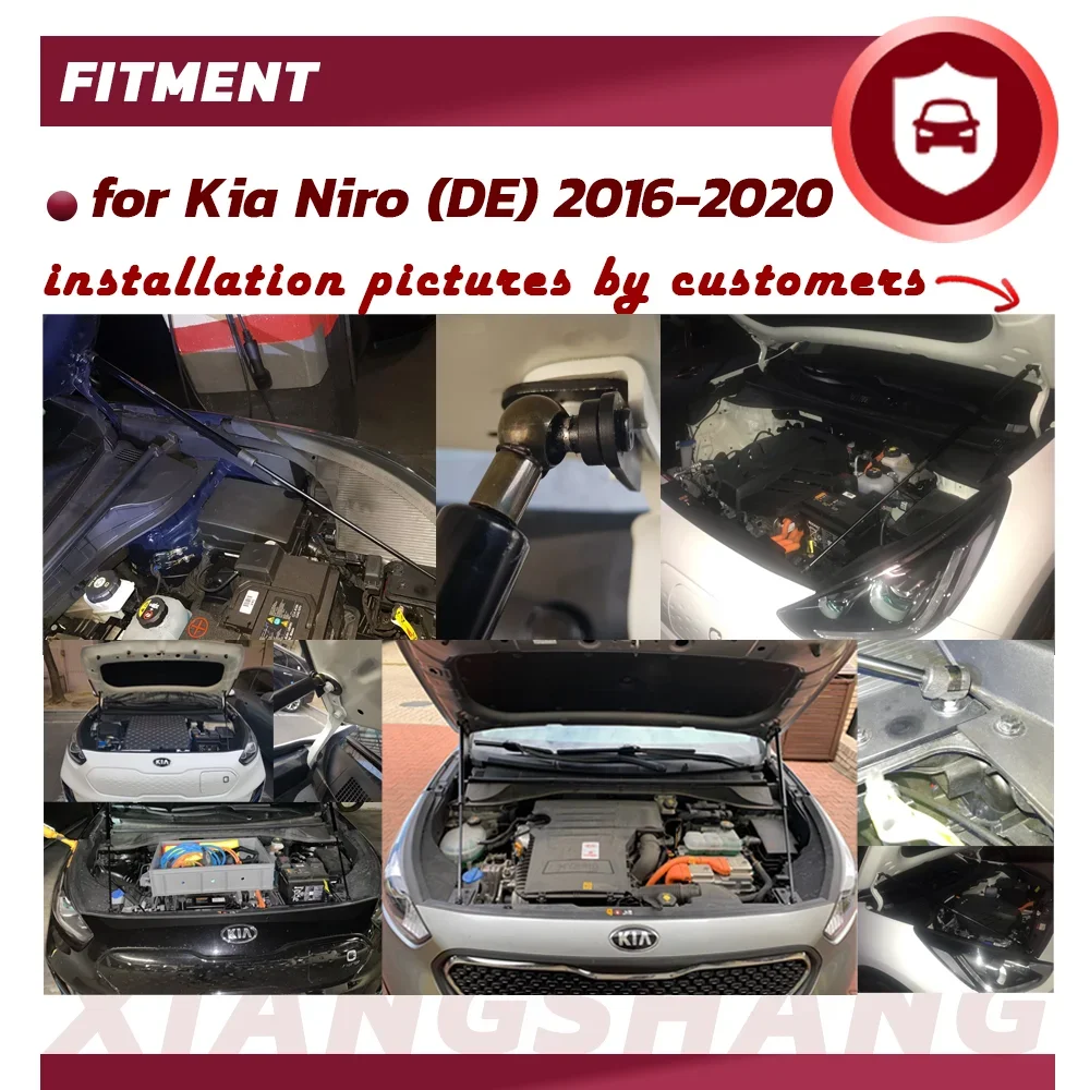 Per Kia Niro (DE) 2016-2020 Auto Anteriore del Cappuccio del Cofano Modificare Ammortizzatori A Gas Ascensore Supporto Ammortizzatore Ammortizzatori