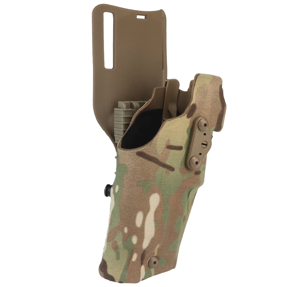 Funda táctica G17 G19 X300: bloqueo rápido, correa muslo y linterna - imagen 5
