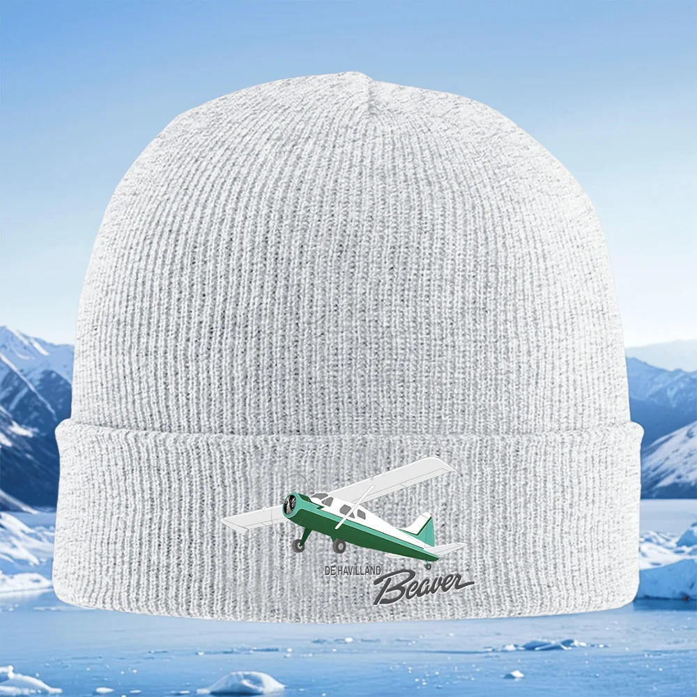 Avión, Hélice, Blanco, Maga, Verde Hombres Mujeres Gorro de Punto Unisex Gorro Jersey Gorro Invierno Térmico Cálido Navidad Al a