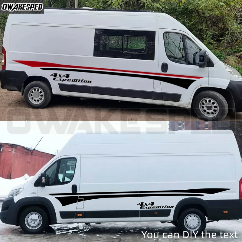

1Set Car Waist Line Decor Stickers For-Fiat Ducato Auto Sport Stripes Styling Body Exterior Accessories Vinyl Decal DIY Text