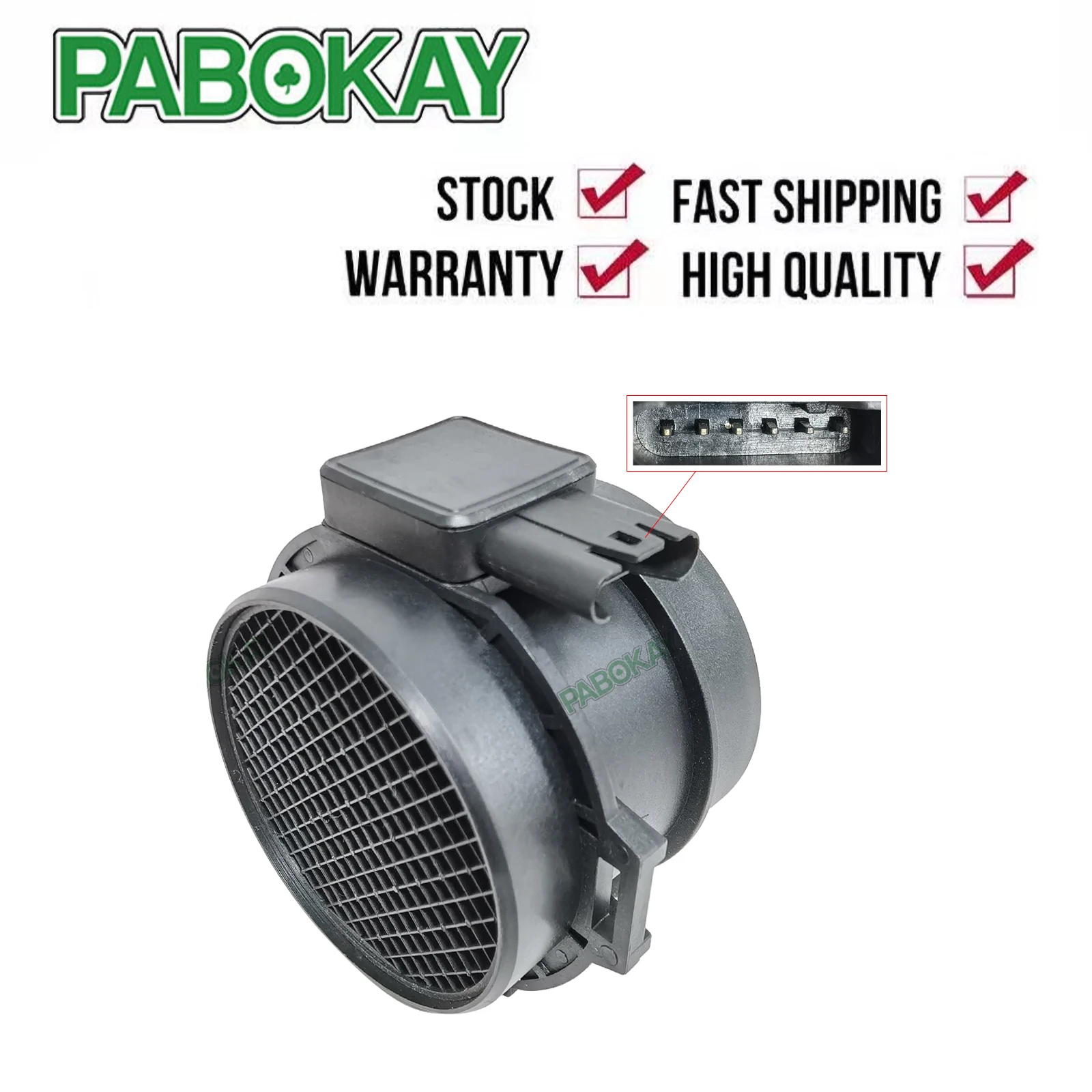 

1 Unit x Mass Air Flow Sensor For BMW E46 325Ci 325i 330Ci 330i E83 X3 E85 Z4 2.5L 3.0L 5WK9642 5WK9642Z 13627566983 7513956