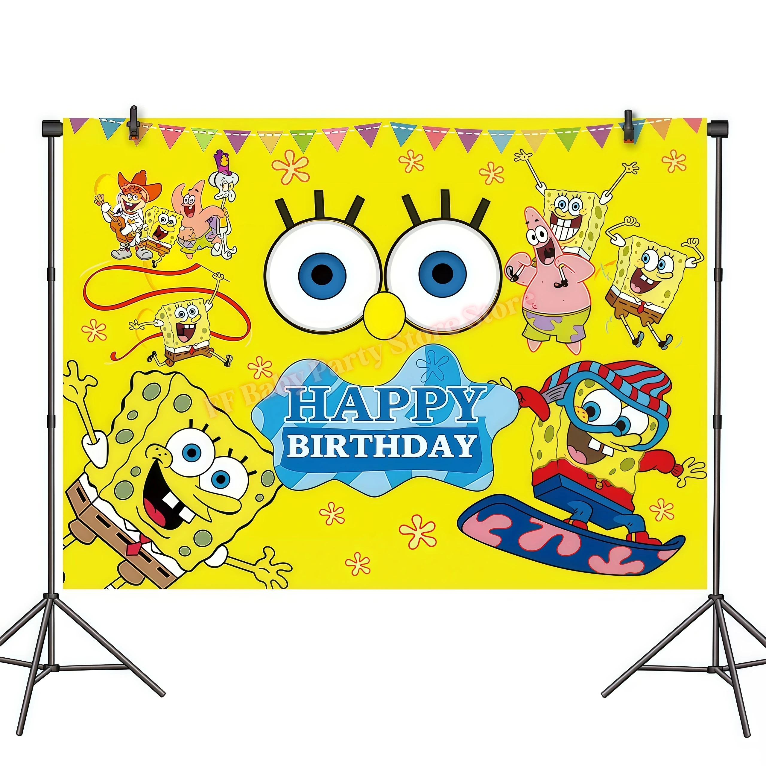 SpongeBob Geburtstagsparty Dekoration Hintergrund Tortendekoration Becher Ballons für Kinderparty Gastgeschenk Babyparty Zubehör – Detail 22