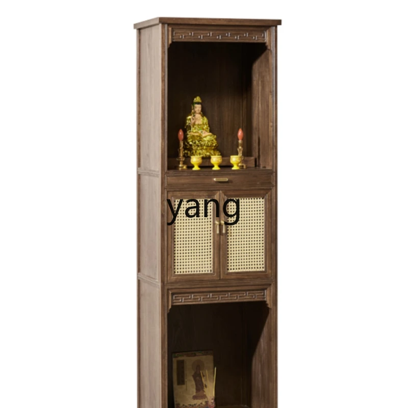 

Yjq Solid Wood Double-Layer Altar Cabinet New Buddha Shrine Altar Household Modern Landlord Shrine