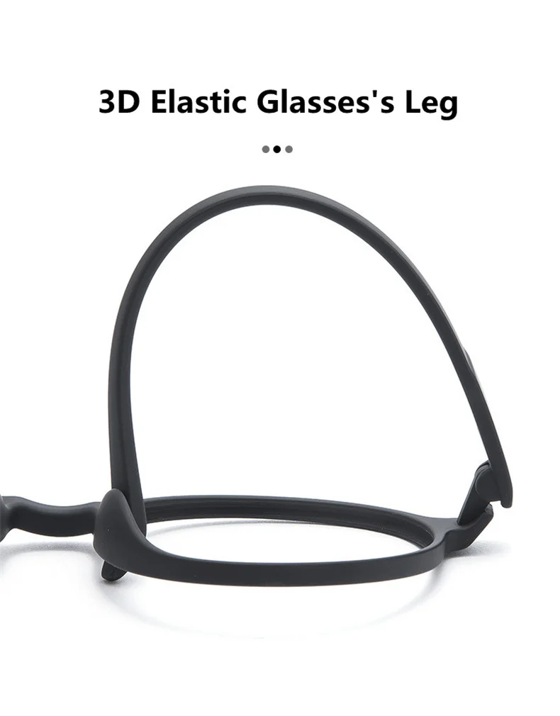 Ultraleichte Mode Flexible Keine Schrauben TR90 Brillen Große Größe Retro Runde Optische Anti Blaues Licht Männer Frauen Brillen Rahmen 66016 – Detail 5