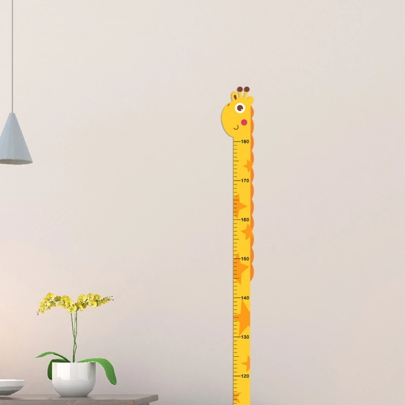 Adesivo decorativo da parete Adesivi rimovibili in PVC Carino dinosauro/giraffa decalcomania righello Dropshipping