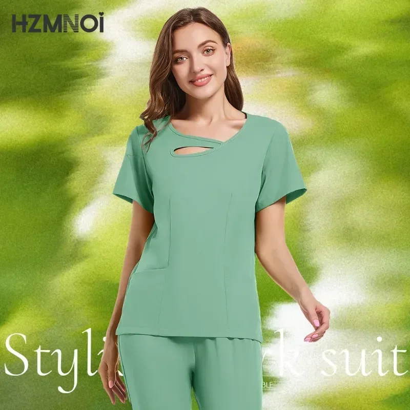 Medical Tops Pant Women Scrubs Uniforms Hospital Doctors Scrub Sets Nurses Accessories Dental Clinic Beauty Salon Workwear Suit